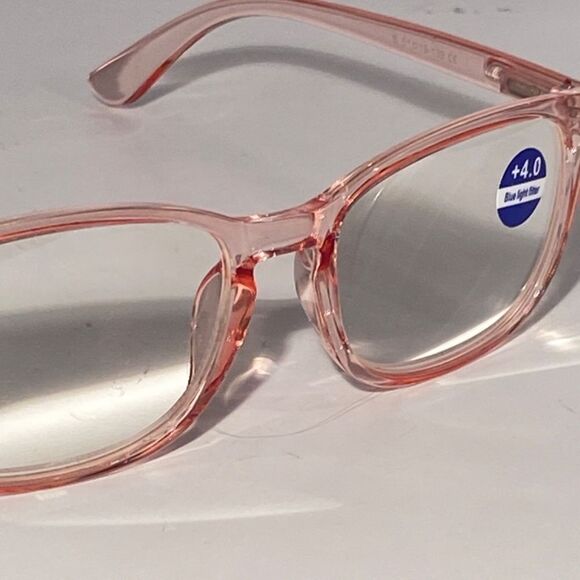 1135 Colette 4.0 Clear  Pink Reading Glasses Soft Butterfly Style Readers NWT - Picture 7 of 9